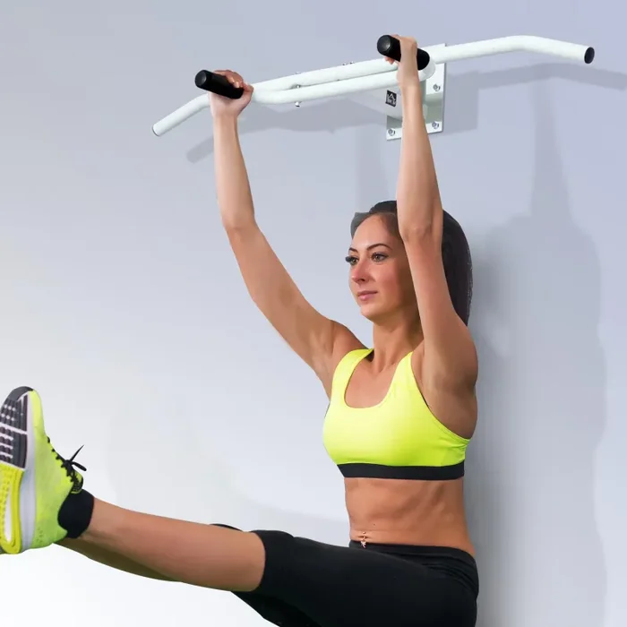 Barra Trazioni da Muro e Parete Multifunzionale 118x44x20 cm Bianco Vendita online - immagine 2