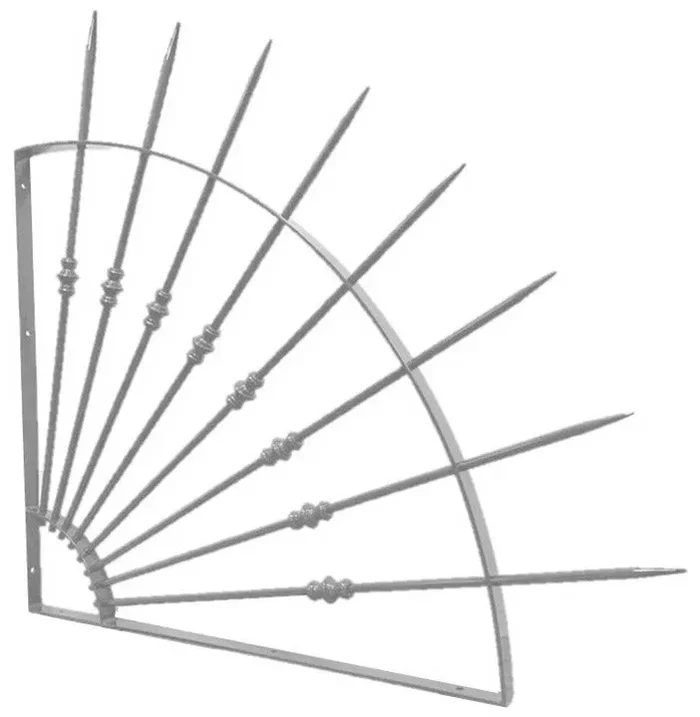 Barriera Antintrusione con Punte in Acciaio per Poggiolo Balcone o Terrazzo Argento - immagine 3