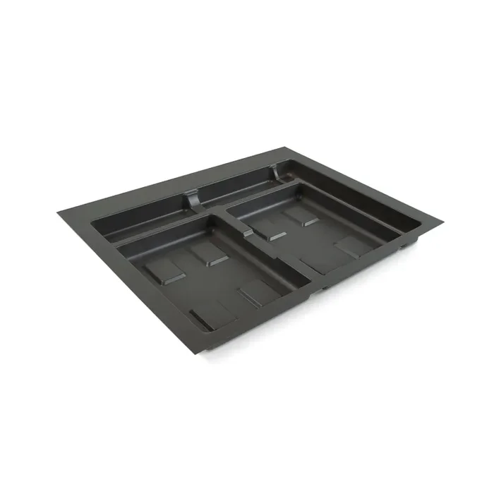 Base 2 Posti per Pattumiera Differenziata per Cassetti Cucina 60 cm in Plastica Emuca Grigio