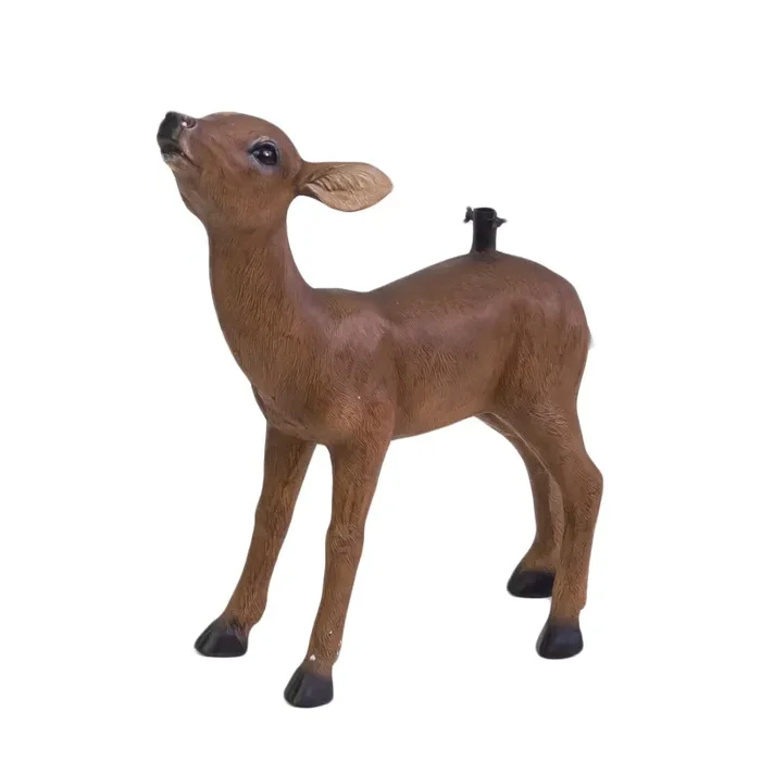 Base albero resina cerbiatto marrone cm 61x26xh63 Vendita calda online