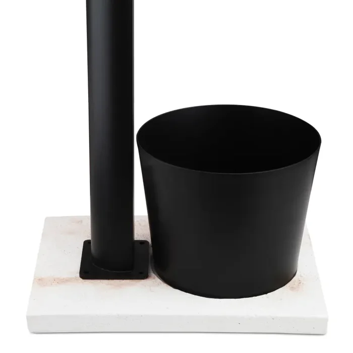 Base con Secchiello per Fontane da Giardino in Calcestruzzo e Alluminio Nero Saldi - immagine 3