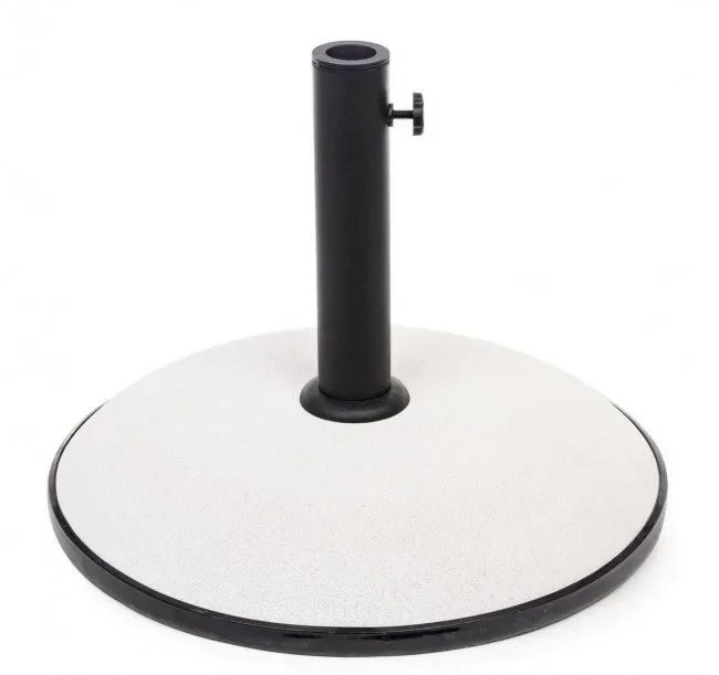 Base Ombrellone Ø35 a Ø48 Barry Tondo 25 Kg Bianco in Cemento