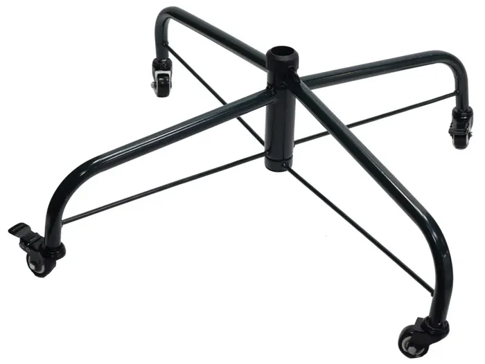 Base per Albero di Natale 66 cm in Metallo con Ruote Nero