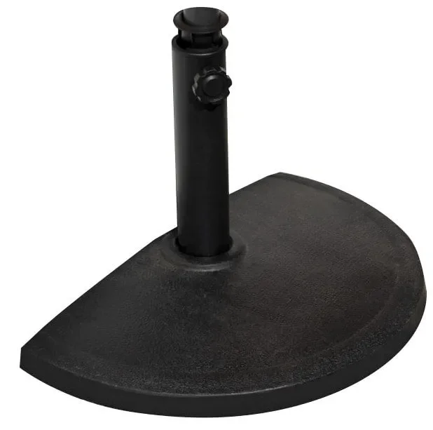 Base per Mezzo Ombrellone da Parete in Resina Vorghini Nero