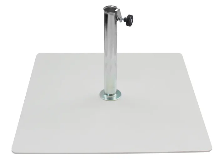 Base per Ombrellone da Giardino 20 Kg per Tubi Ø38mm in Metallo Bianco