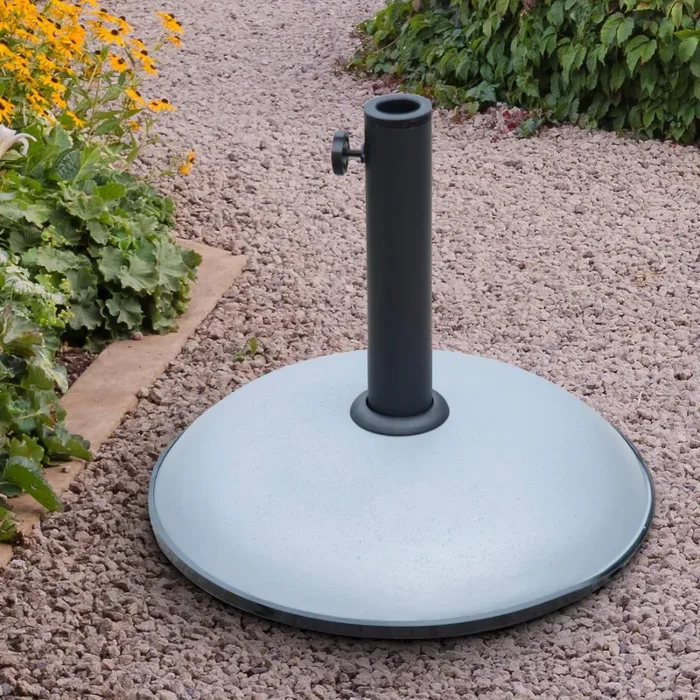 Base per Ombrellone da Giardino 20kg in Cemento Ø45×36 cm - immagine 2