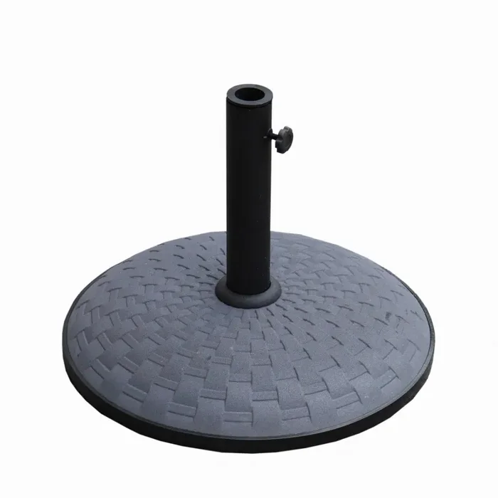 Base per Ombrellone da Giardino 25Kg 50 cm in Cemento Intreccio Grigio