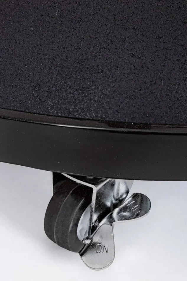 Base per Ombrellone da Giardino con Ruote Ø58×18/50h cm 50Kg in Cemento Barry Nero - immagine 2