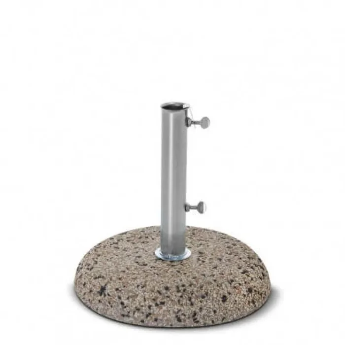 Base per Ombrellone da Giardino Kg 15 con Tubo Ø38 mm in Acciaio Grigio Vendita calda