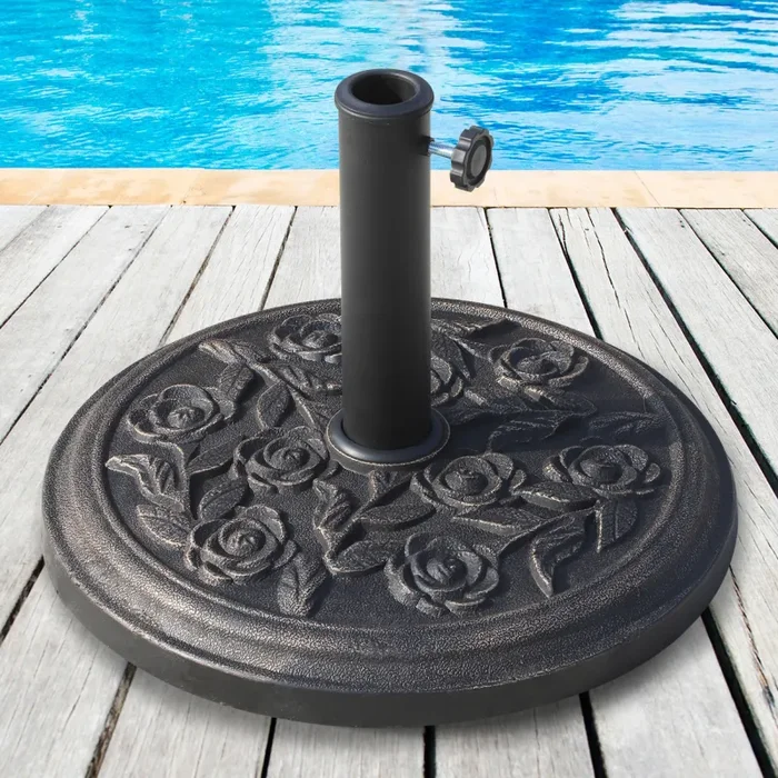 Base per Ombrellone da Giardino Ø45 cm 9 Kg in Resina con Finiture in Bronzo Vendita calda - immagine 2