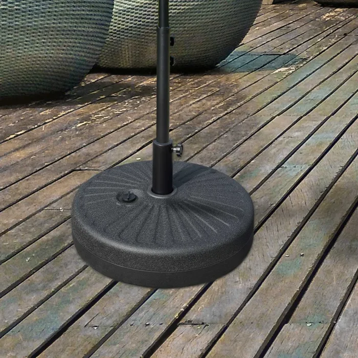 Base per Ombrellone da giardino Ø51×28 cm in Polietilene Nero - immagine 2