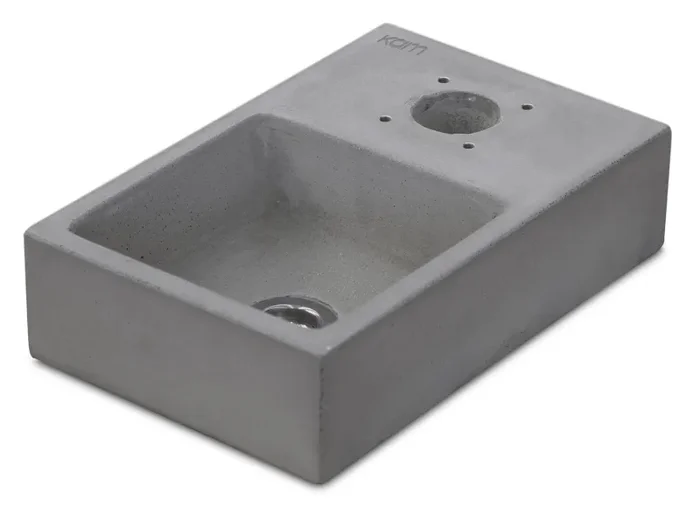 Base Vaschetta per Fontanda da Giardino 25x39xH10 cm in Calcestruzzo Plinto Nero Antracite - immagine 3