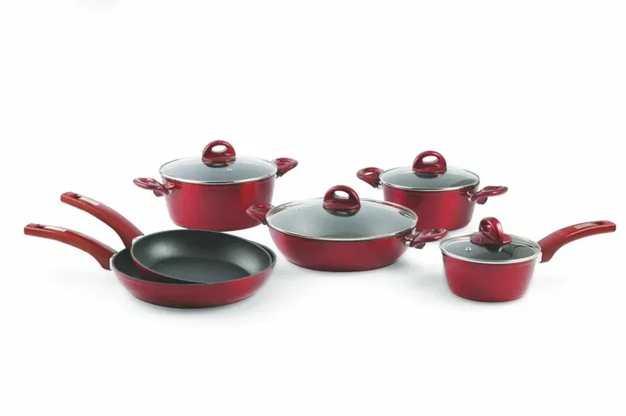 Batteria di Pentole 10 Pezzi in Alluminio Antiaderente Soriani Siviglia Plus