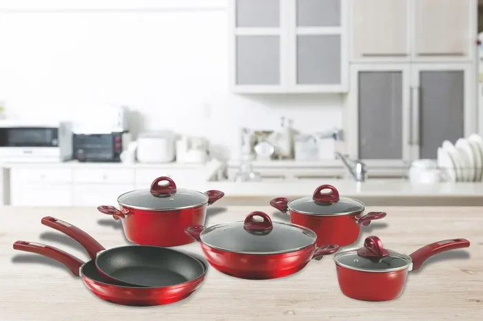 Batteria di Pentole 10 Pezzi in Alluminio Antiaderente Soriani Siviglia Plus - immagine 3