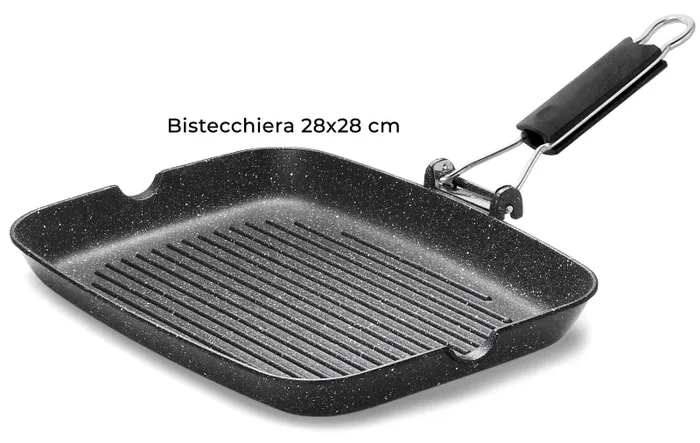 Batteria di Pentole 3 Pezzi in Alluminio Pressofuso Antiaderente Olympia Hard Cook - immagine 2