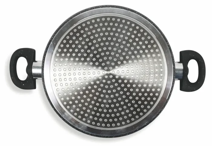 Batteria di Pentole 7 Pezzi in Alluminio Antiaderente Induzione Effetto Pietra Villa du0026#39;Este Home Tivoli Galaxy - immagine 3