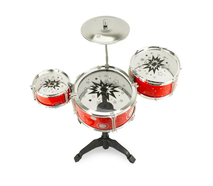 Batteria Musicale Giocattolo per Bambini con 4 Elementi di Suoni in Plastica - immagine 2