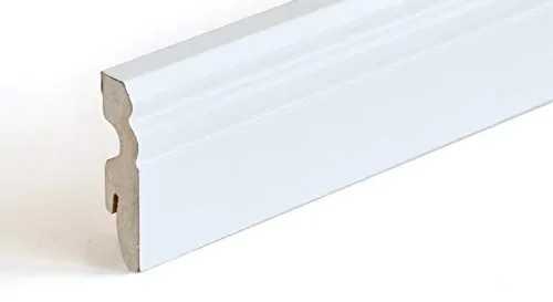 BATTISCOPA MDF DUCALE 70X15X2400 BIANCO – 5 BARRE – 12 ML