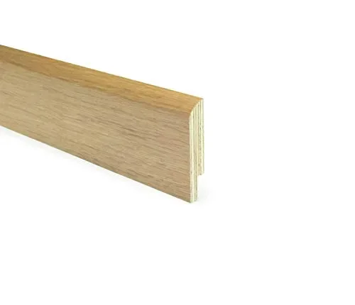 BATTISCOPA VERO LEGNO ESSENZA ROVERE NATURALE – 6 BARRE – 14,4 ML