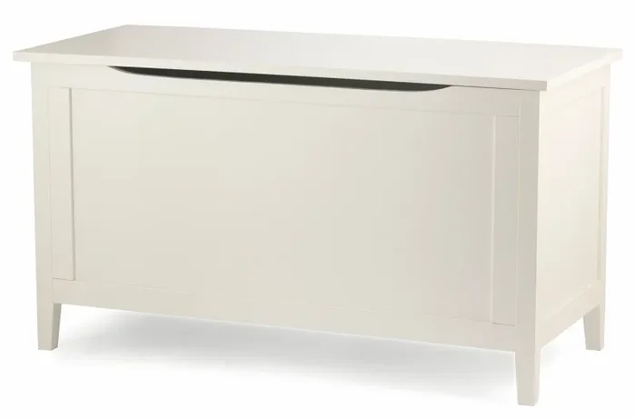 Baule Cassapanca Contenitore 90x40x50,5 cm in Legno Soriani Bianco