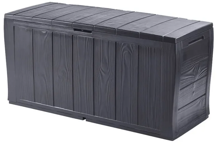 Baule Cassapanca da Esterno 117x58x45 cm in Resina Keter Sherwood Antracite Vendita calda