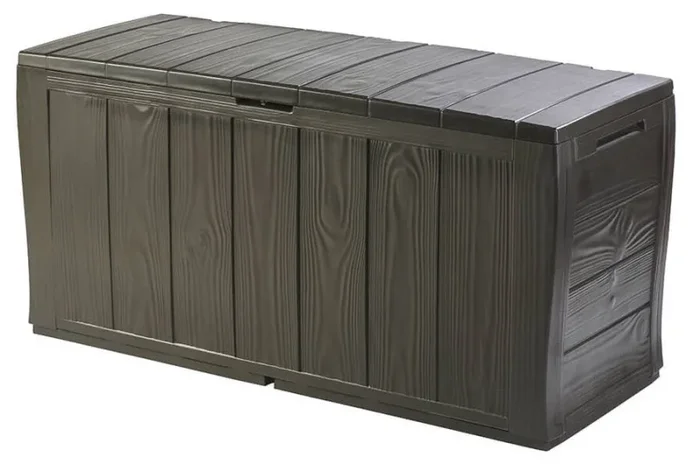 Baule Cassapanca da Esterno 117x58x45 cm in Resina Keter Sherwood Marrone