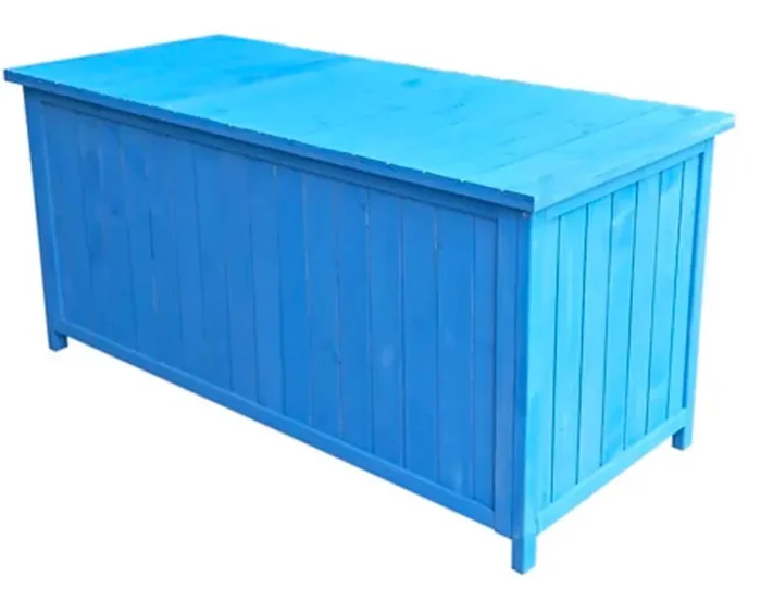 Baule Cassapanca da Esterno 127x55xH 60 cm in Legno Cunninghamia lanceolata Blu Online