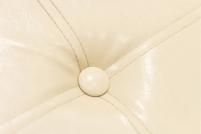 Baule Cassapanca Pouf Contenitore in Similpelle Soriani Avorio Lucido - immagine 2