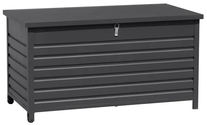 Baule da Esterno con Ruote 142x72x74 cm Grigio Saldi