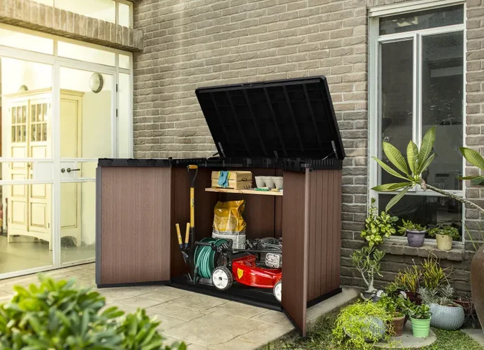 Baule da Esterno Keter Darwin Store-it-Out 140x80x120 cm in Evothech+ Marrone Saldi - immagine 3