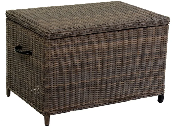 Baule da Esterno Rettangolare in Polyrattan Baltimora Grigio