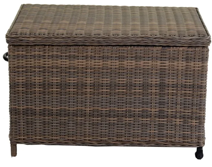 Baule da Esterno Rettangolare in Polyrattan Baltimora Grigio - immagine 2