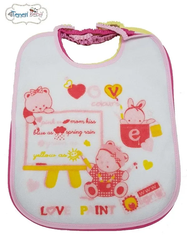 BAVETTA GOMMATA TENERI BEBE’ ART 1284/2 COLORE A SCELTA MISURA UNICA