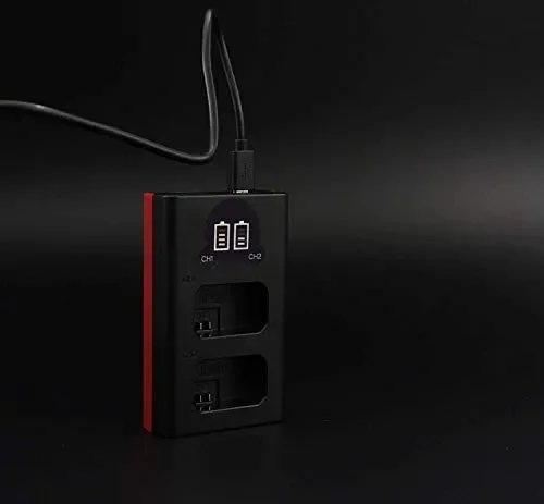 Baxxtar PRO (2x) compatibile con la batteria DUAL LCD-caricatore + 2x BLG10 - immagine 2