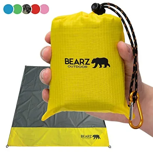BEARZ Outdoor Coperta da Picnic Impermeabile,Telo Pic Nic Giallo Brillante