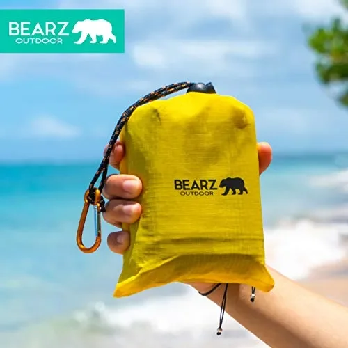 BEARZ Outdoor Coperta da Picnic Impermeabile,Telo Pic Nic Giallo Brillante - immagine 3