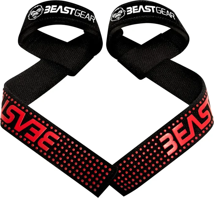 Beast Gear Fasce Polsi Palestra – Cinghie per Sollevamento Pesi e Stacchi da Terra, Uomo e Donna – Accessori Fitness – Per Bodybuilding e Powerlifting