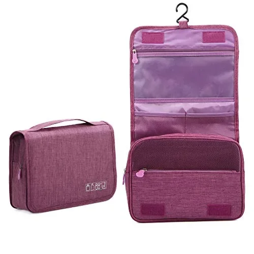 Beauty Case da Viaggio,Appeso Trousse Toilette,Multi-compartimenti Purple Moda