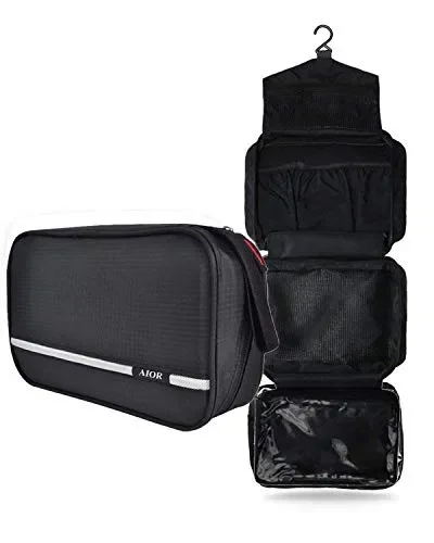 Beauty Case da Viaggio Uomo Donna, AIOR Borsa Porta Cosmetici Trucchi Nero Online ora