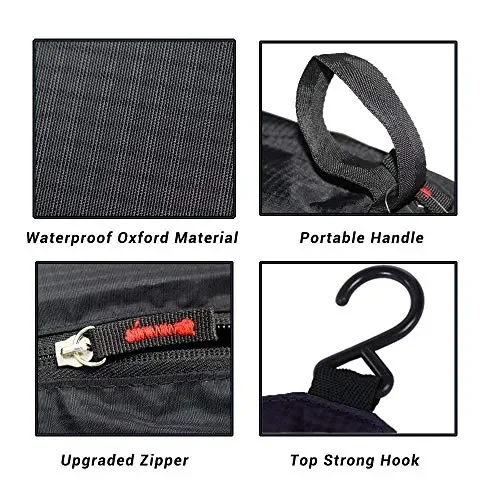 Beauty Case da Viaggio Uomo Donna, AIOR Borsa Porta Cosmetici Trucchi Nero Online ora - immagine 2