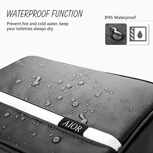 Beauty Case da Viaggio Uomo Donna, AIOR Borsa Porta Cosmetici Trucchi Nero Online ora - immagine 3