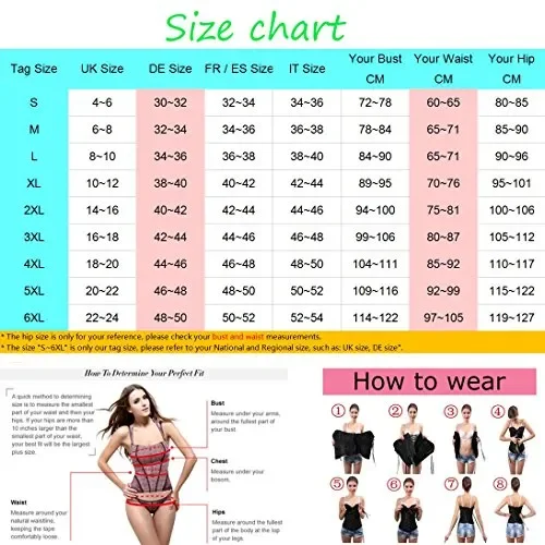 Beauty-You Donna Sexy Overbust allacciatura corpetti con XXXXXL, Bianca - immagine 2