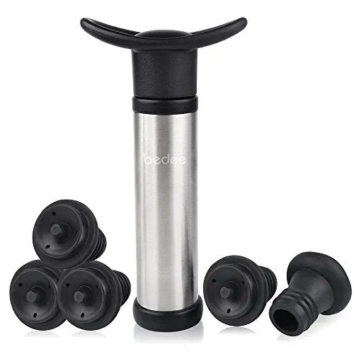 Bedee Salvavino pompa + 5 Tappi incluso, Pompa di Aspirazione in… Vendita calda online