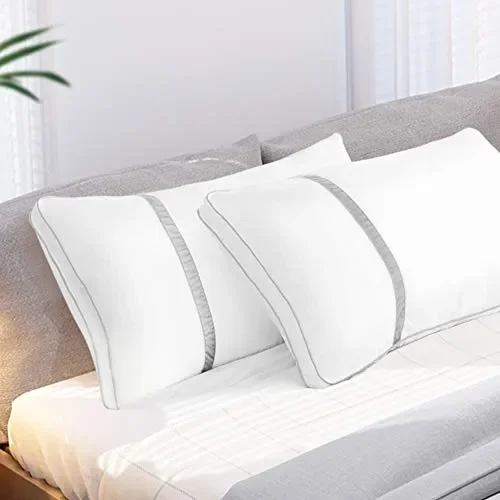 BedStory [Nuova Versione] Cuscini Letto Coppia 42x70cm Antiacaro, Bianco
