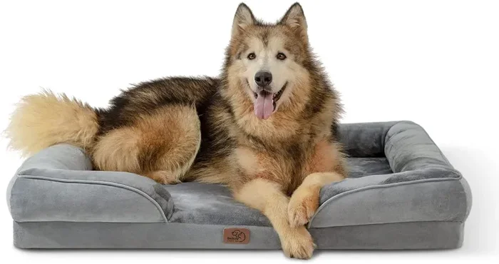 Bedsure Cuccia per Cane da Interno Taglia Grande XXL XL (110x76x18cm), Grigio