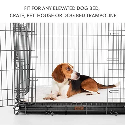 Bedsure Cuscino per Cani Grandi 112 x 80 x 7,6 cm con 112 x 80 cm, Bianco - immagine 3