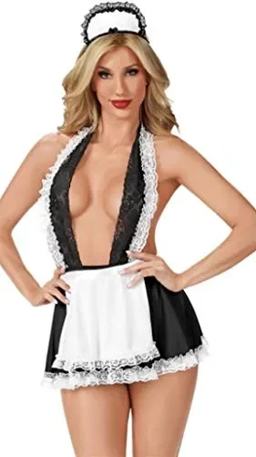 BeeMuse Donne Sexy Lingerie Costume di Infermiera School Girl XL-XXL, Style A