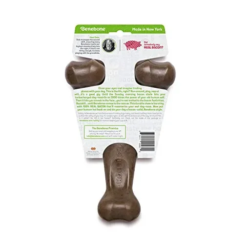 Benebone Real Bacon Durable Wishbone cane masticare giocattolo per Giant - immagine 2