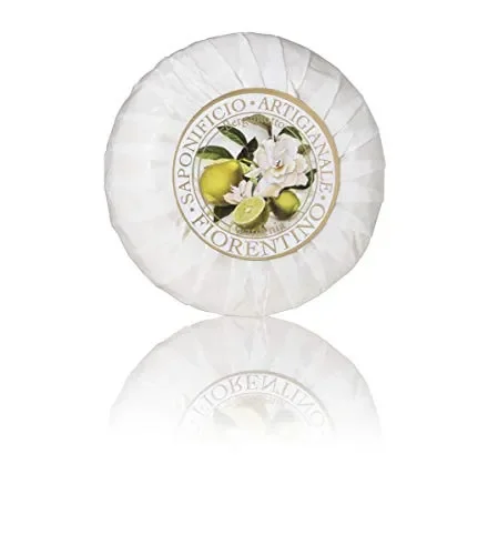 Bergamotto e Gardenia, Saponette rotonde scolpite con giglio, incarto… - immagine 3