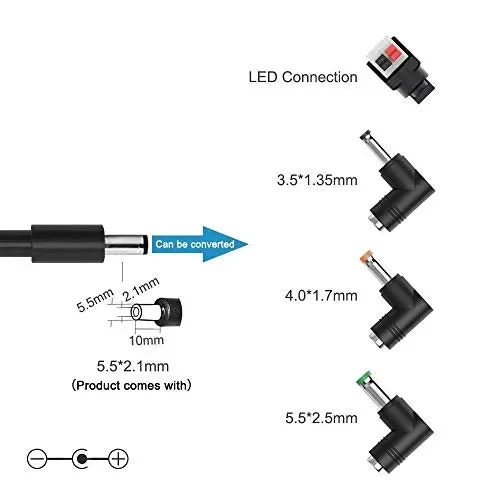 BERLS Alimentatore 12V 3A(compatibile 2A, 1A), Massimo 36W Power 12V3A - immagine 2
